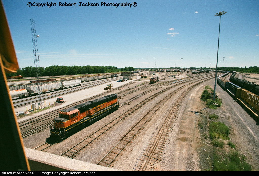 "Galesbridge" Bus view of BNSF yard